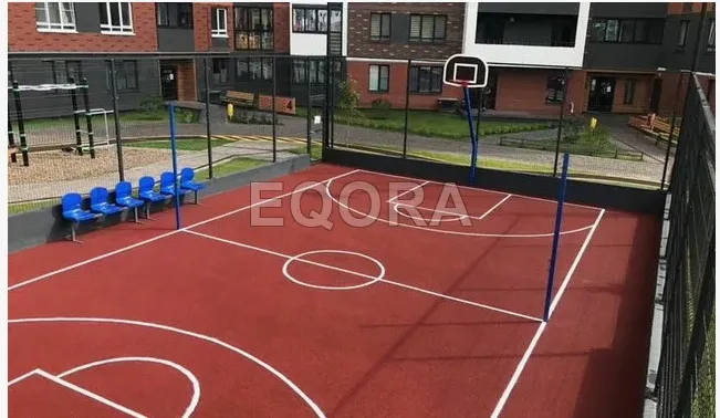 Бесшовное покрытие из резиновой крошки для баскетбольной площадки в Егорьевске