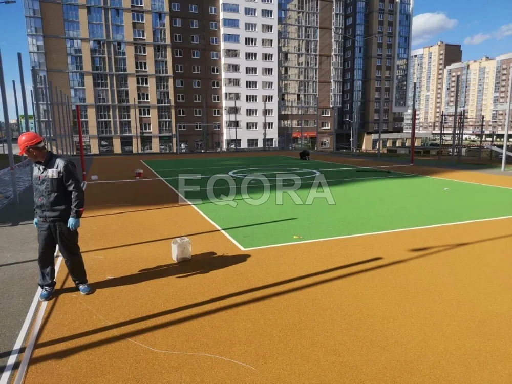 Из чего состоит бесшовное резиновое покрытие в Егорьевске?